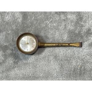 Table Clock BULER DE LUXE  Pipe Shaped Clock !! Parts/repair